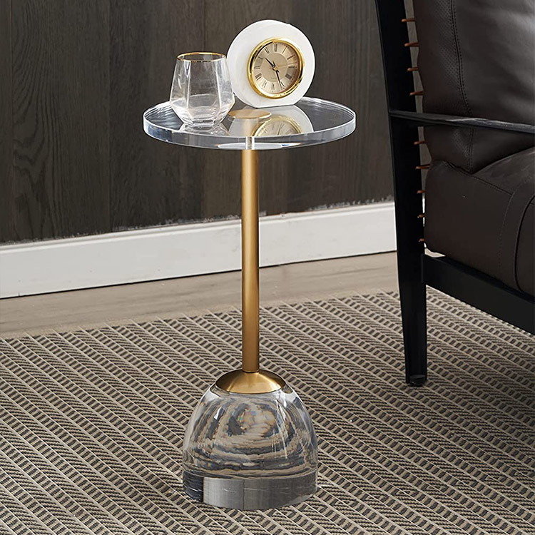 Modern Clear Round Acrylic Coffee Side Table Classic Clear Acrylic Furniture Coffee Table