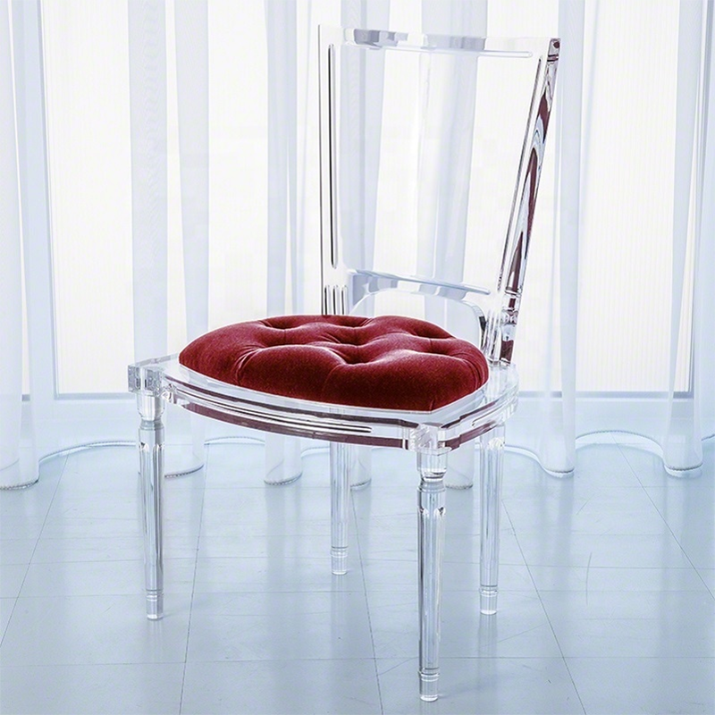 Wholesale Transparent Acrylic Event Party Dining Chair Acrylic Plastic Crystal Clear Wedding Chair