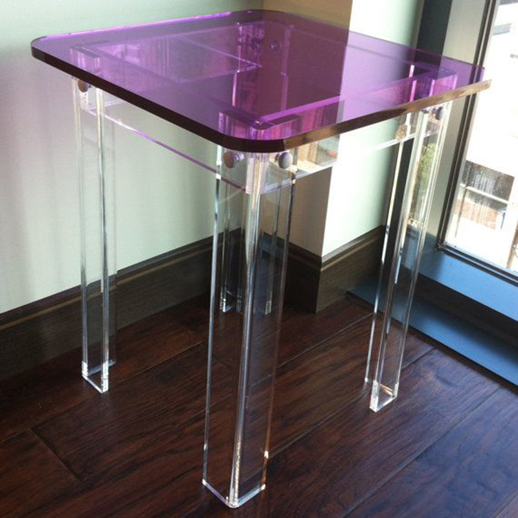 Wholesale Acrylic Furniture Assembly Acrylic Console Table Rectangular Clear Lucite Acrylic Side Table
