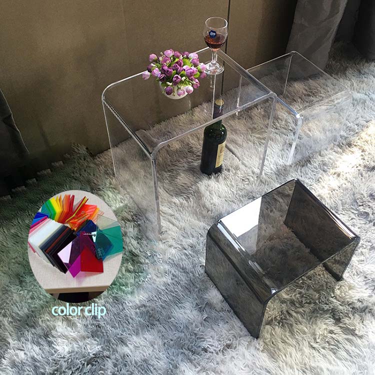 Factory Wholesale Custom Size U Shape Colorful Stool Clear Bathroom Plastic Stool