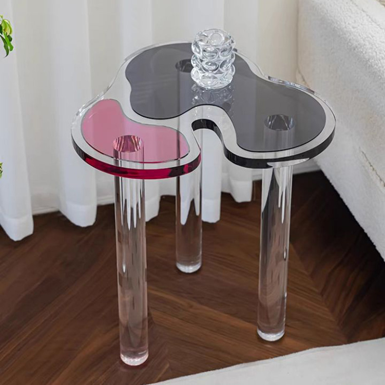 Hot Sale Simple Design Living Room Interiors Bar Console Furniture Clear Nordic Acrylic Coffee Table