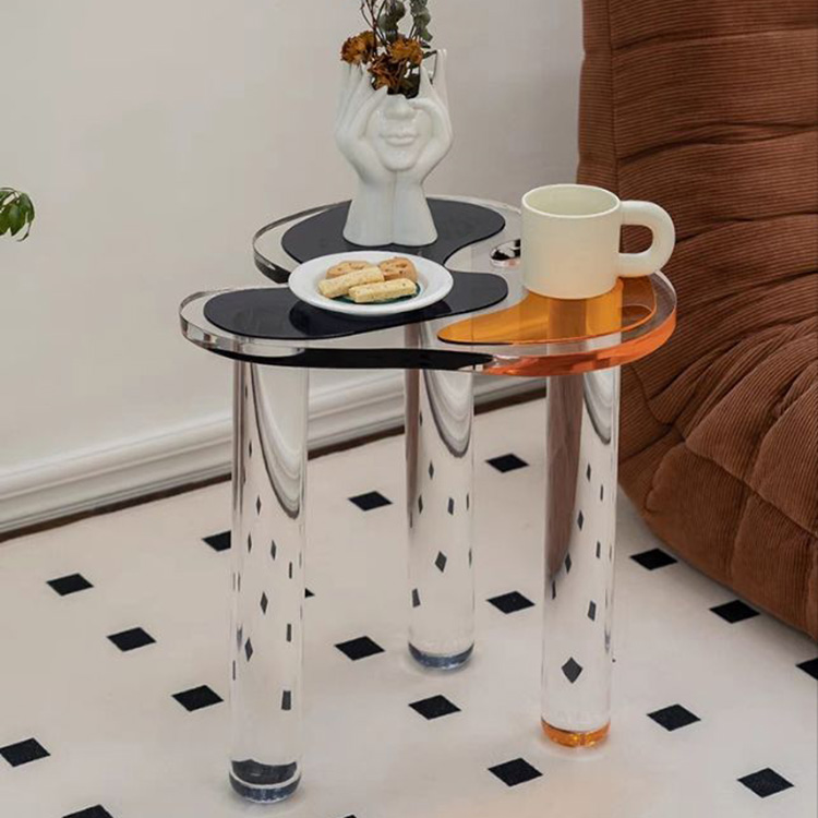 Hot Sale Simple Design Living Room Interiors Bar Console Furniture Clear Nordic Acrylic Coffee Table