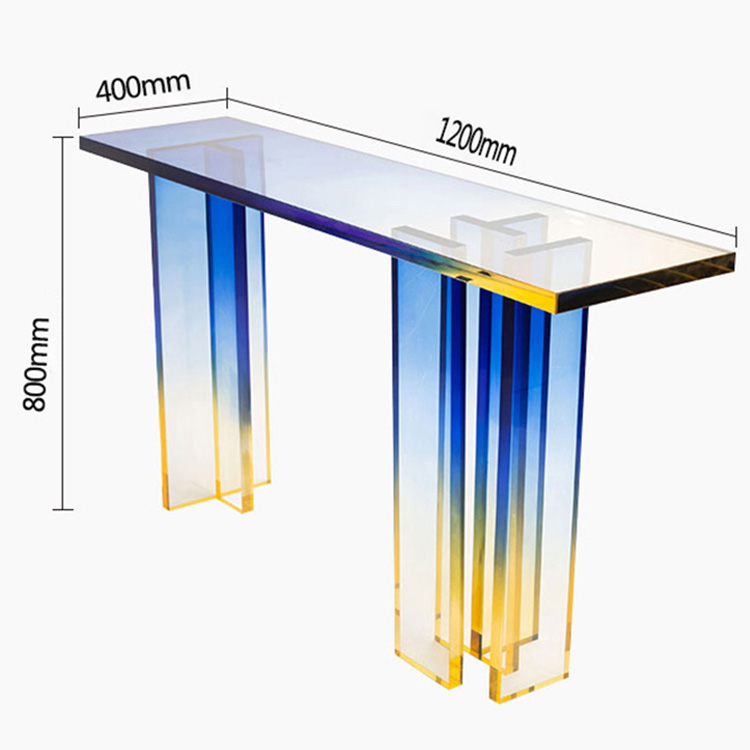 Luxury Acrylic Gradient Multicolor Porch Desk Mechanic Console Hallway Porch