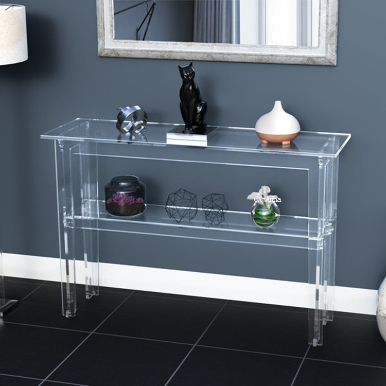 Wholesale Modern Look Acrylic Table Simple Design Acrylic Coffee Bar Console Table