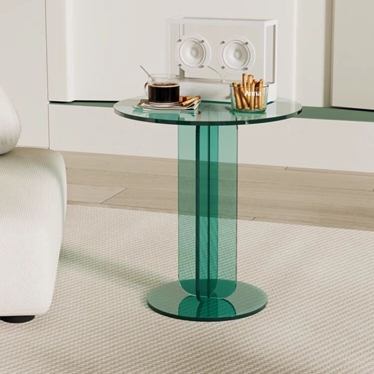 Round table designer's unique transparent acrylic coffee table, modern style coffee table, Roman table