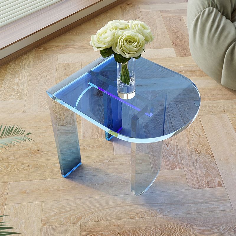 Blue Gradient Small Coffee Table Acrylic Simple Square Table For Home Decoration