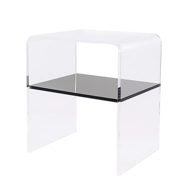 Modern Design Clear Acrylic Decorative End Table Home Decor Display Nightstand Custom Acrylic Side Table