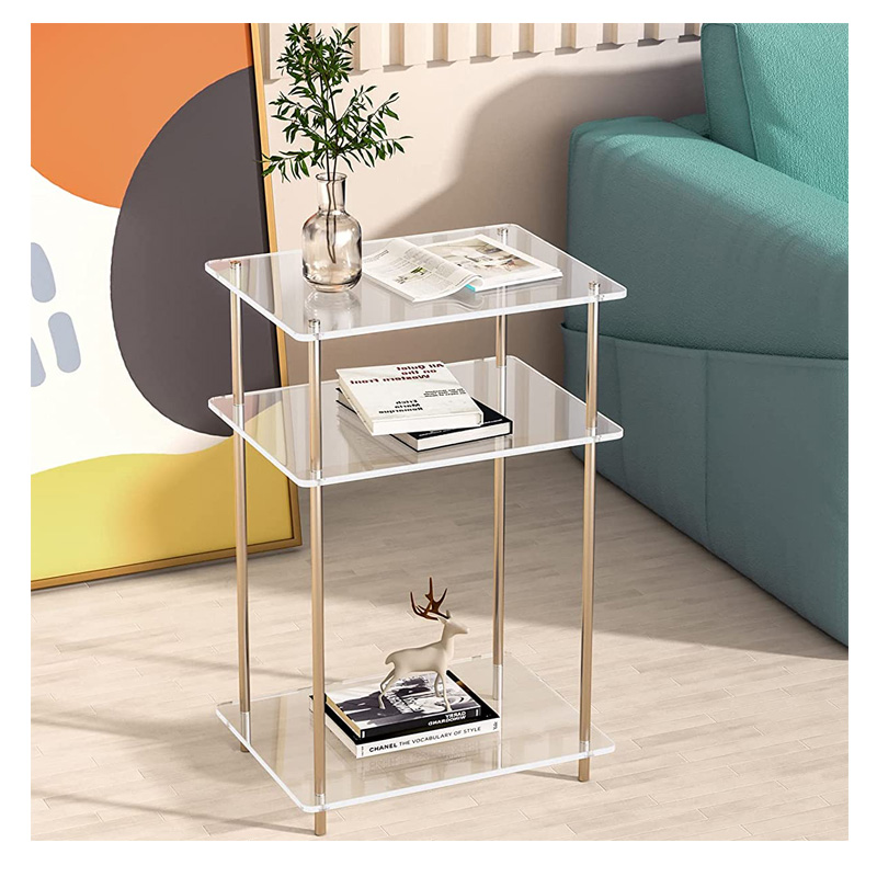 Transparent Acrylic End Table Nordic Style Coffee Sofa Side Table For Living Room