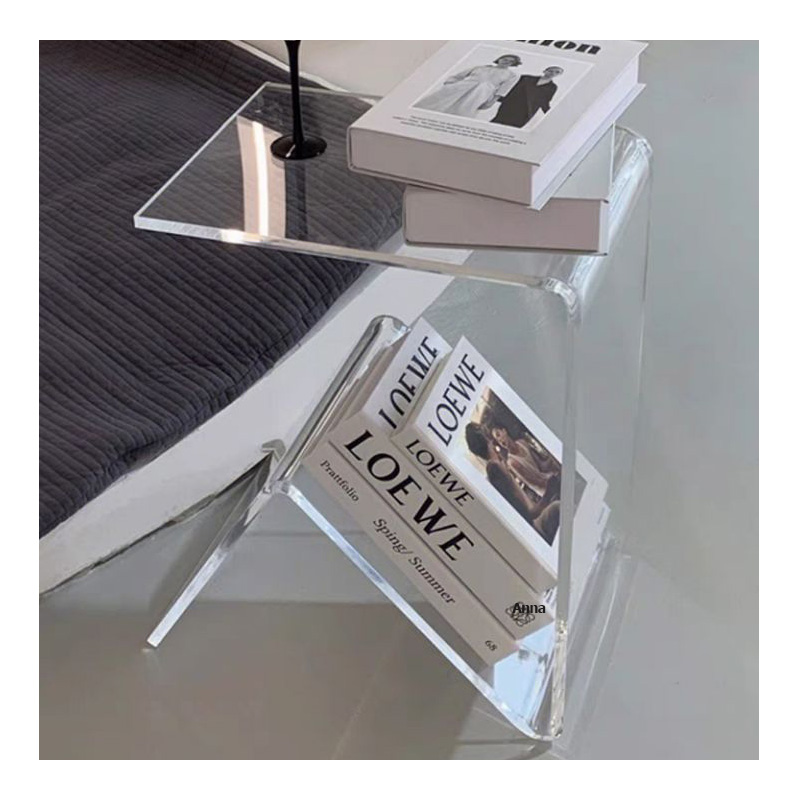 Small Acrylic Magazine Table Rack Side Table End Table