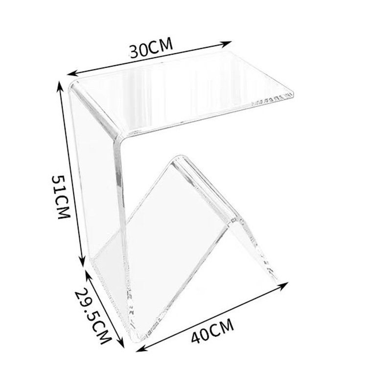 Acrylic Side Table Living Room Furniture Home Decor Customized Plexiglass Bed Sidetable Acrylic Console Table For Living Room