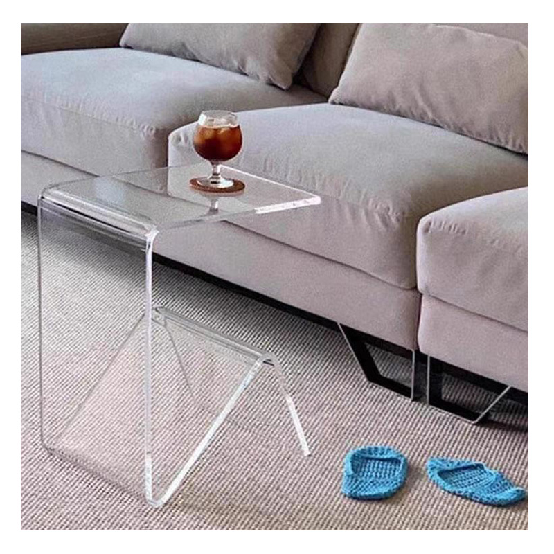 Custom European-style Bookshelf Magazine Rack Transparent Acrylic Coffee Table