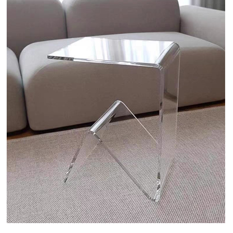Living Room Home Furniture V Shaped Acrylic Side Coffee Console Table Coffee Tables