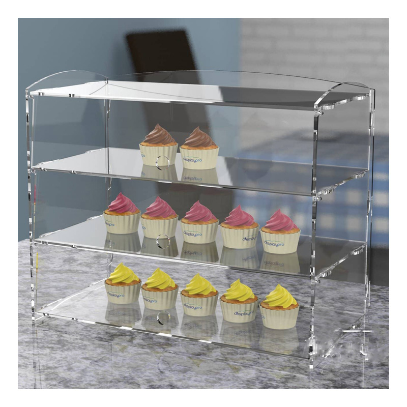 Clear Acrylic Bakery Donut Display Case With 3 Tiers