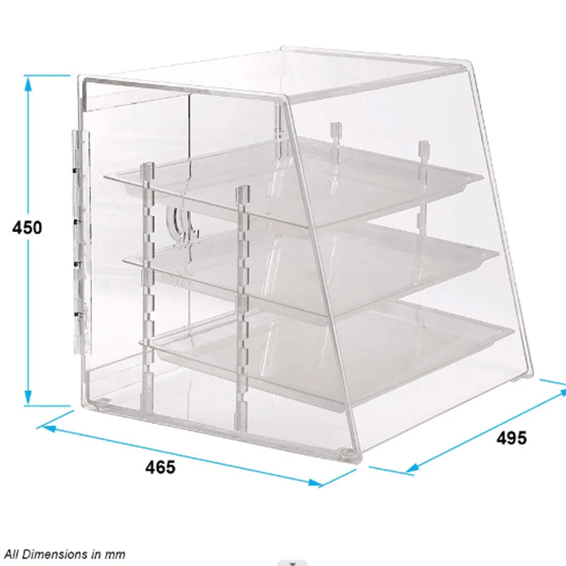 3 Tray Acrylic Bakery Display Case Commercial Countertop Pastry Display Case Pastry Shop Display Case