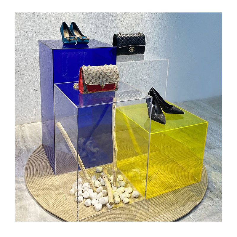 Hot Selling Acrylic Display Shoes Bag Window Display Custom Color Storage box For shop