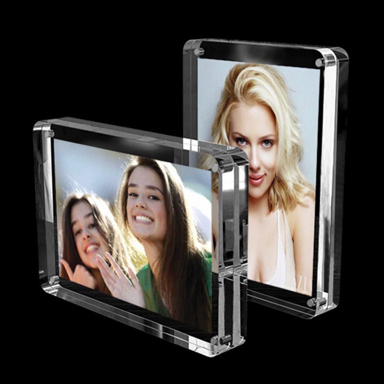 Wholesale Magnetic Acrylic Crystal Photo Frame Acrylic Picture Frames For Home Office