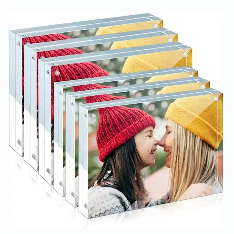 Transparent Table Stand Clear Acrylic Photo Frame Magnetic Acrylic Picture Frame