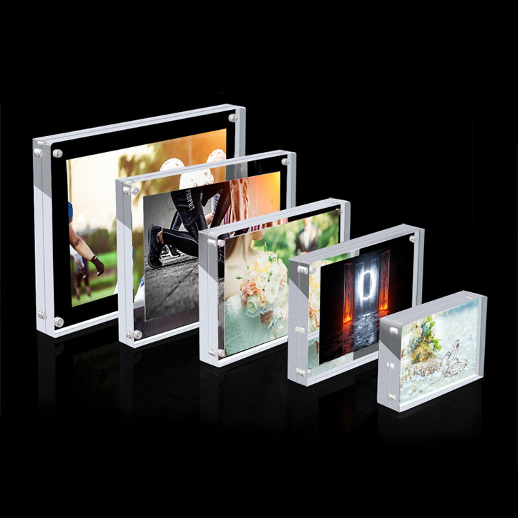 Magnet thickening Acrylic Photo Frame Picture Clear Acrylic Customized size Acrylic Photo Frame