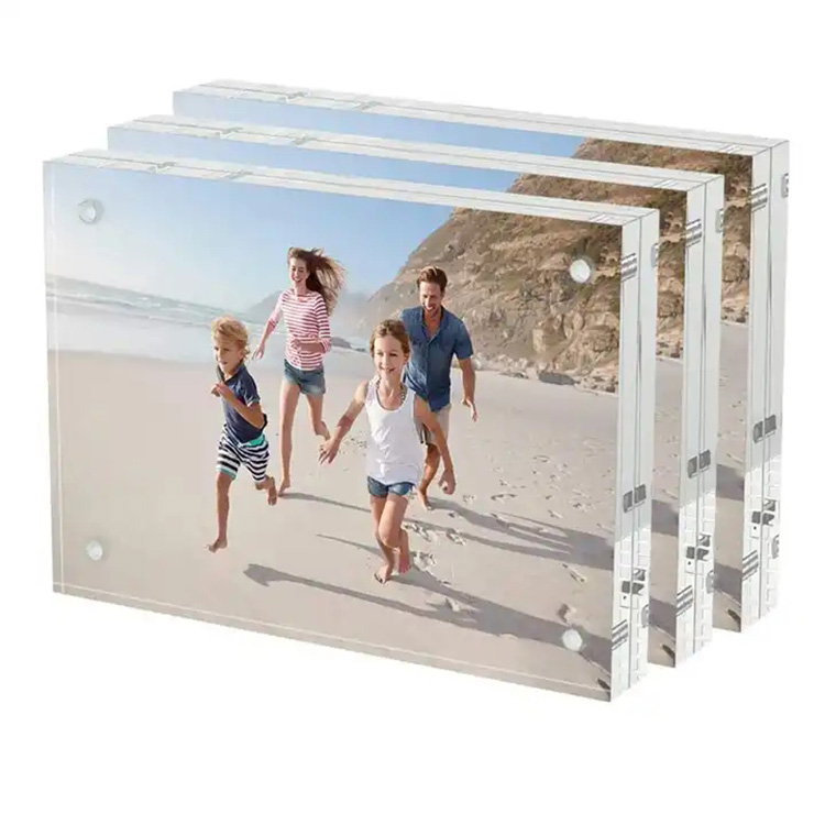 4x6 Inches Clear Acrylic Magnet Photo Frame Photo Block With Magnets Acrylic Magnetic Photo Holders