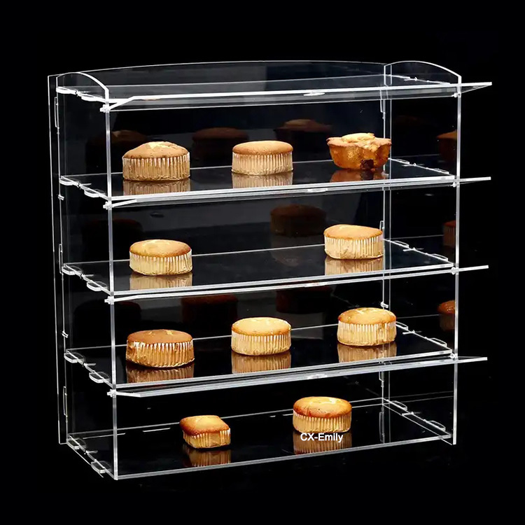 Custom Acrylic Bakery Display Cabinet Pastry Donut Display Case