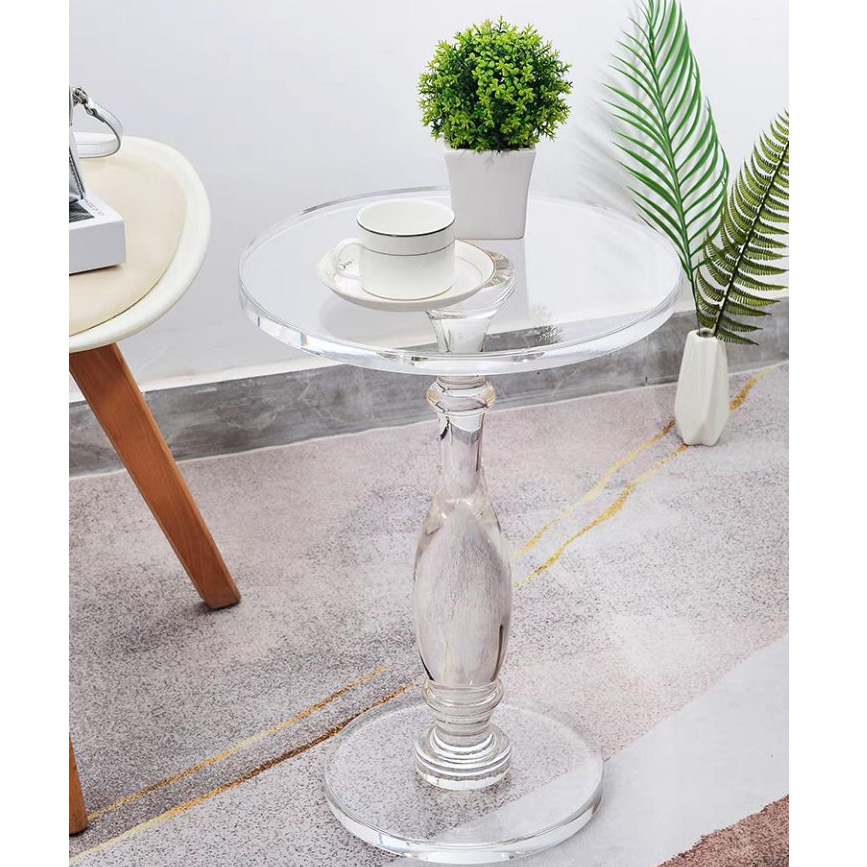 Acrylic Coffee Table Round Nordic Round Table Transparent  Luxury Simple Side Table