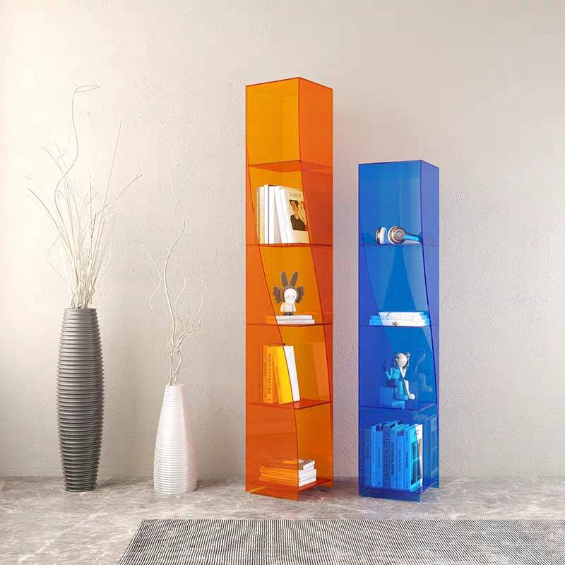 Nordic Acrylic Display Rack Light Luxury Bookshelf Living Room Storage Rack Bathroom Multi-layer Floor Bookshelf