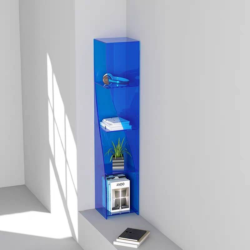 Nordic Acrylic Display Rack Light Luxury Bookshelf Living Room Storage Rack Bathroom Multi-layer Floor Bookshelf