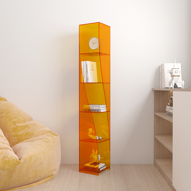 Nordic Style Acrylic Display Rack Light Luxury Bookshelf Living Room storage Rack Multi-layer Floor Bookshelf