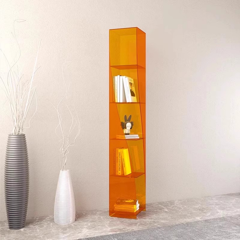 Simple Multi-layer Transparent Acrylic Bookshelf Storage Rack Living Room Acrylic Kids Bookcase